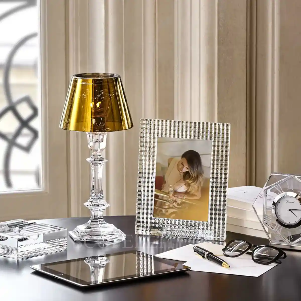 baccarat harcourt our fire candlestick gold