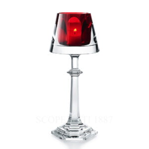 baccarat candle holder red