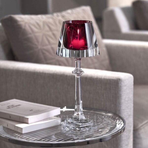 baccarat candle holder red