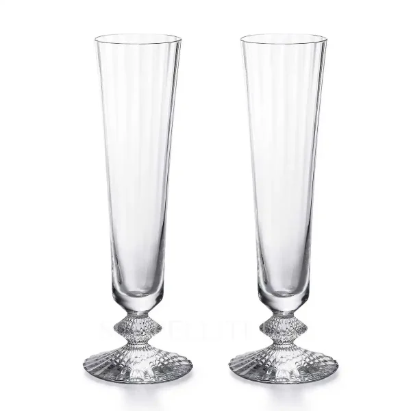 Baccarat Gift Set 2 Flutes Mille Nuits Clear