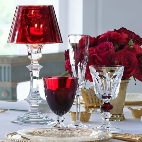 baccarat harcourt our fire candlestick red