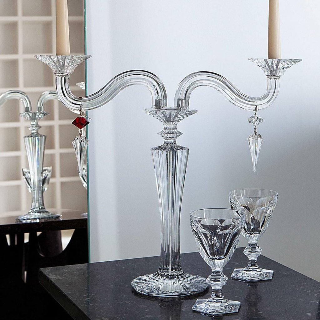 baccarat candel holder crystal