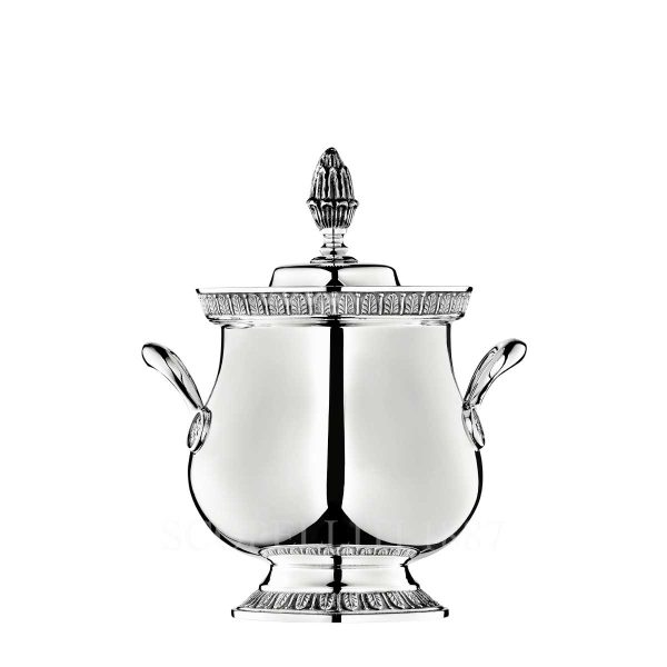 christfle malmaison sugar bowl silver plated