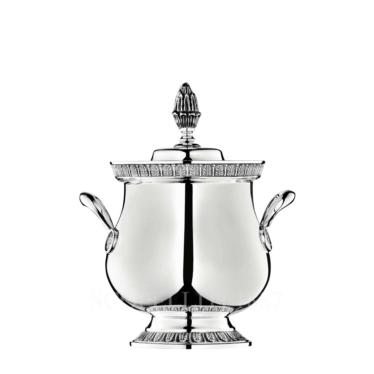 christfle malmaison sugar bowl silver plated