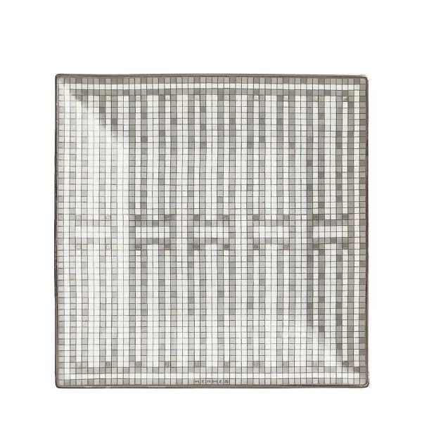 hermes mosaique au 24 platinum square plate n2