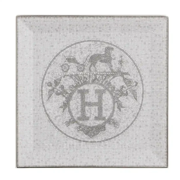 hermes mosaique au 24 platinum square plate n5