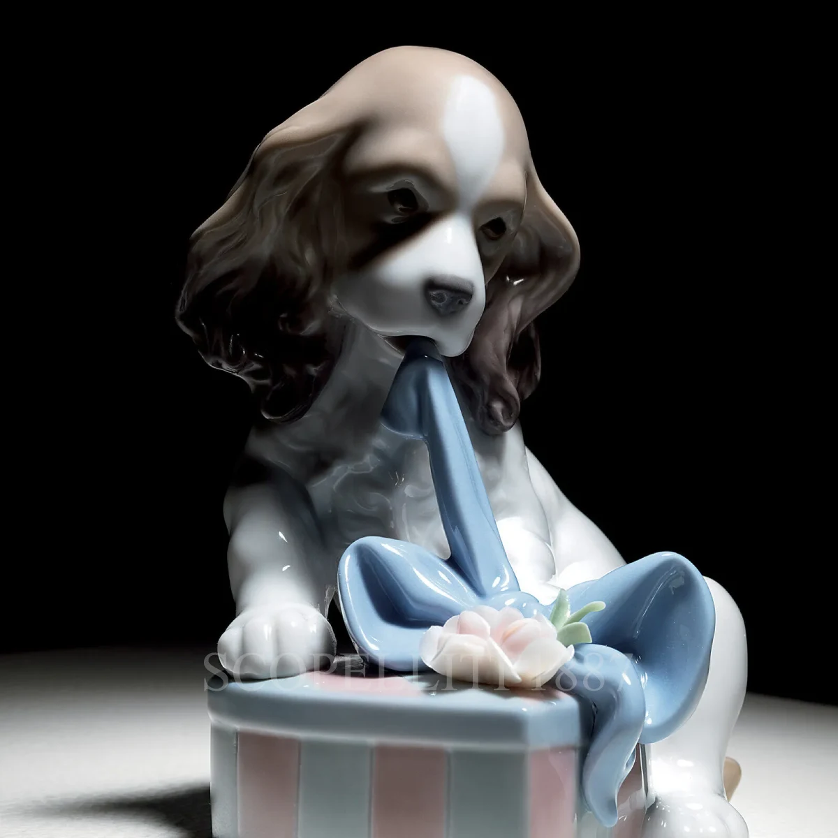 lladro can't wait dog porcelain figurine