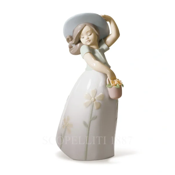 lladró little daisy girl porcelain figurine