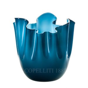 venini horizon aquamarine vase fazzoletto