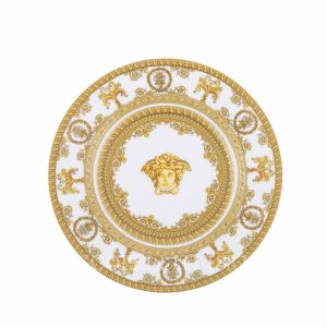 versace i love baroque bread plate white