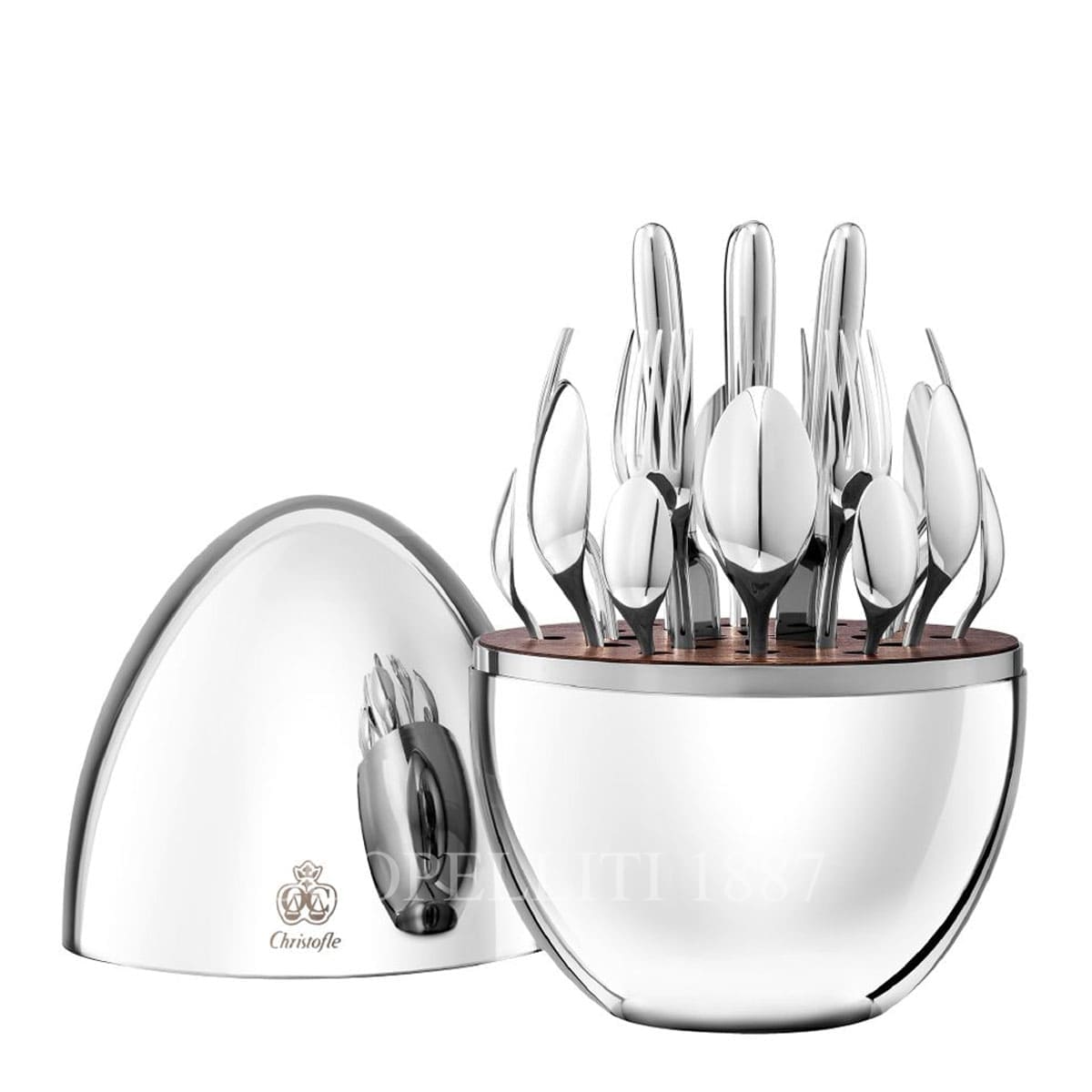 Christofle Mood Cutlery Set silver plated with Storage