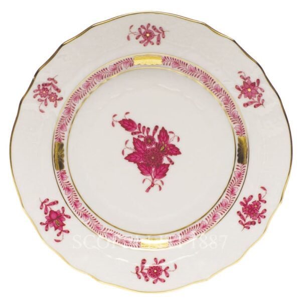 herend handpainted porcelain apponyi bread butter plate pink