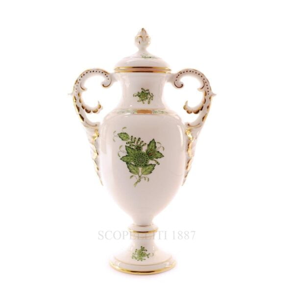 herend porcelain apponyi fancy vase with lid
