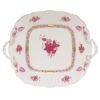 Herend Apponyi Square Cake Plate 430 AP Pink