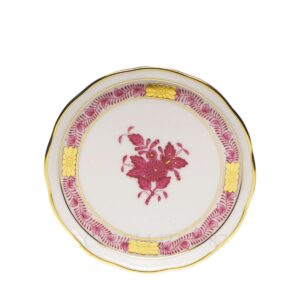 herend handpainted porcelain coaster pink