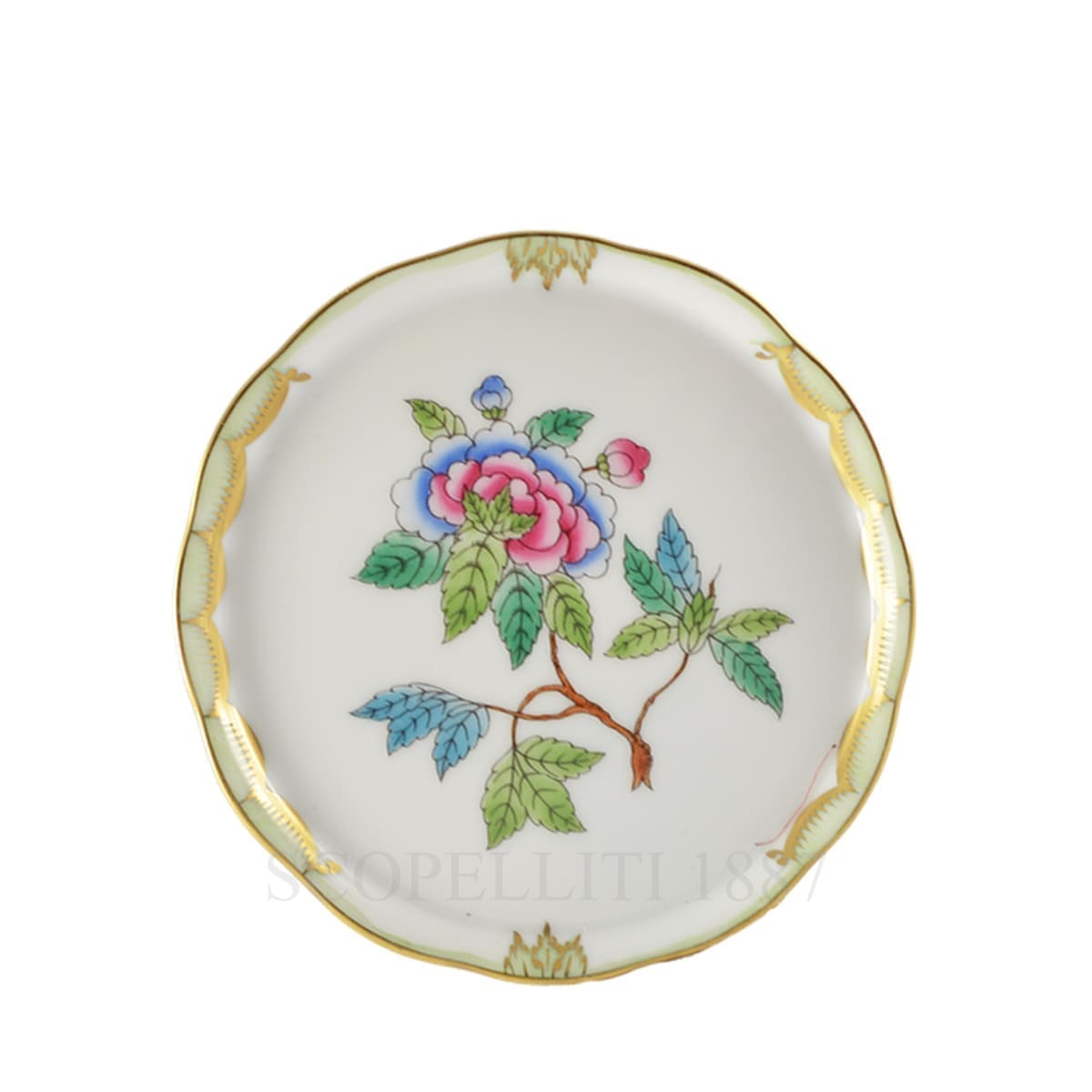 herend handpainted porcelain coaster queen victoria