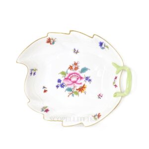 herend porcelain nanjing bouquet leaf dish