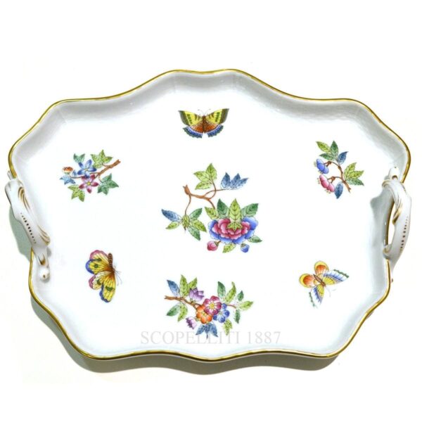 herend porcelain queen victoria handled tray