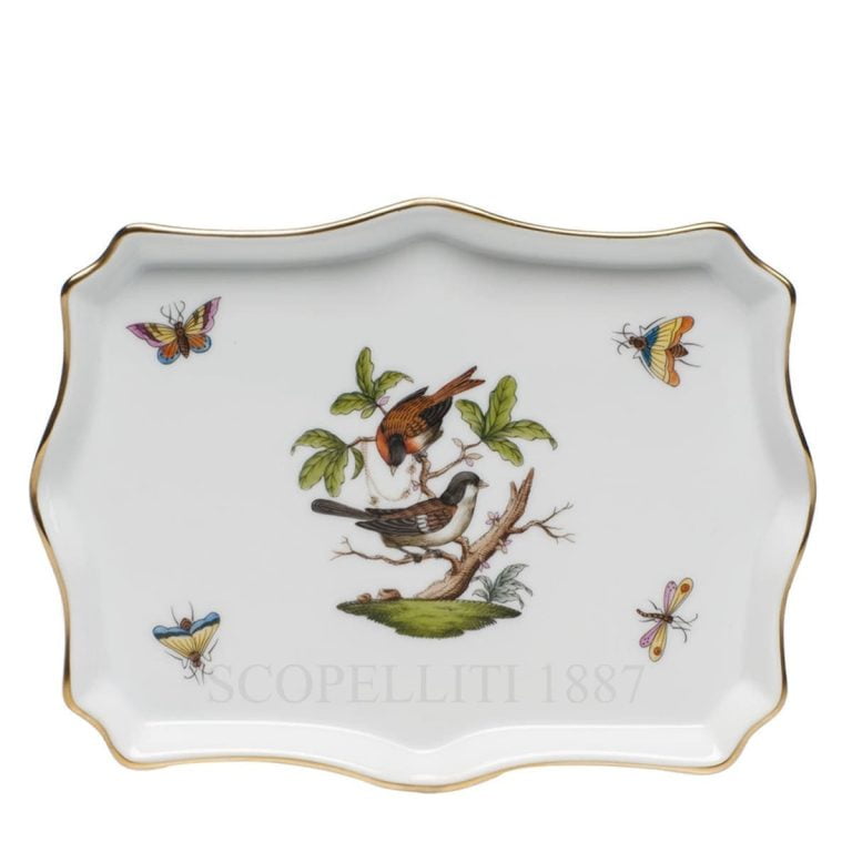 herend porcelain rothschild rectangular tray