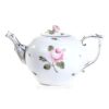 Herend Viennese Rose Platinum Teapot with Rose 604-0-09 VGR-PT