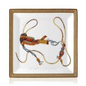 hermes paris cheval dorient designer porcelain square plate