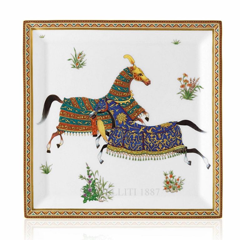 Assiette Décorative Hermès Hippomobile N°4 Avec Cheval, 14 Cm, Porcelaine Multicolore - Neuf Avec Boîte