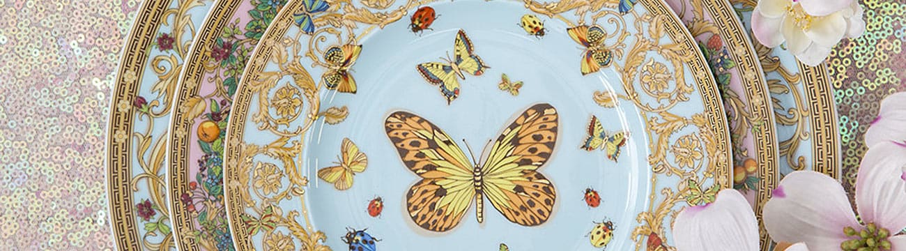 Versace butterfly plates – the happiest moments