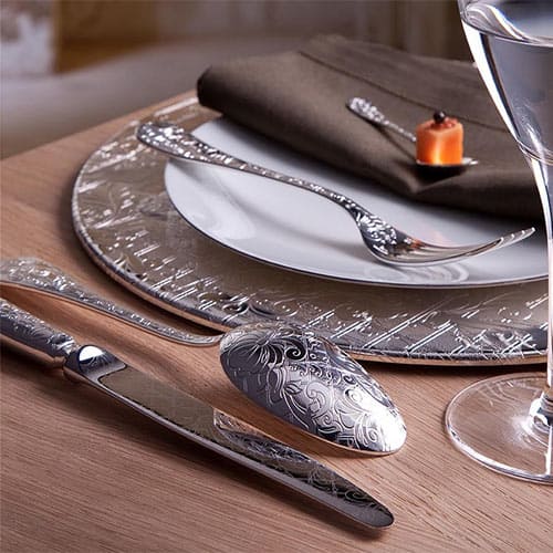 Silver Plate Tableware Footed Caviar Service — La Maison Supreme Ltd.