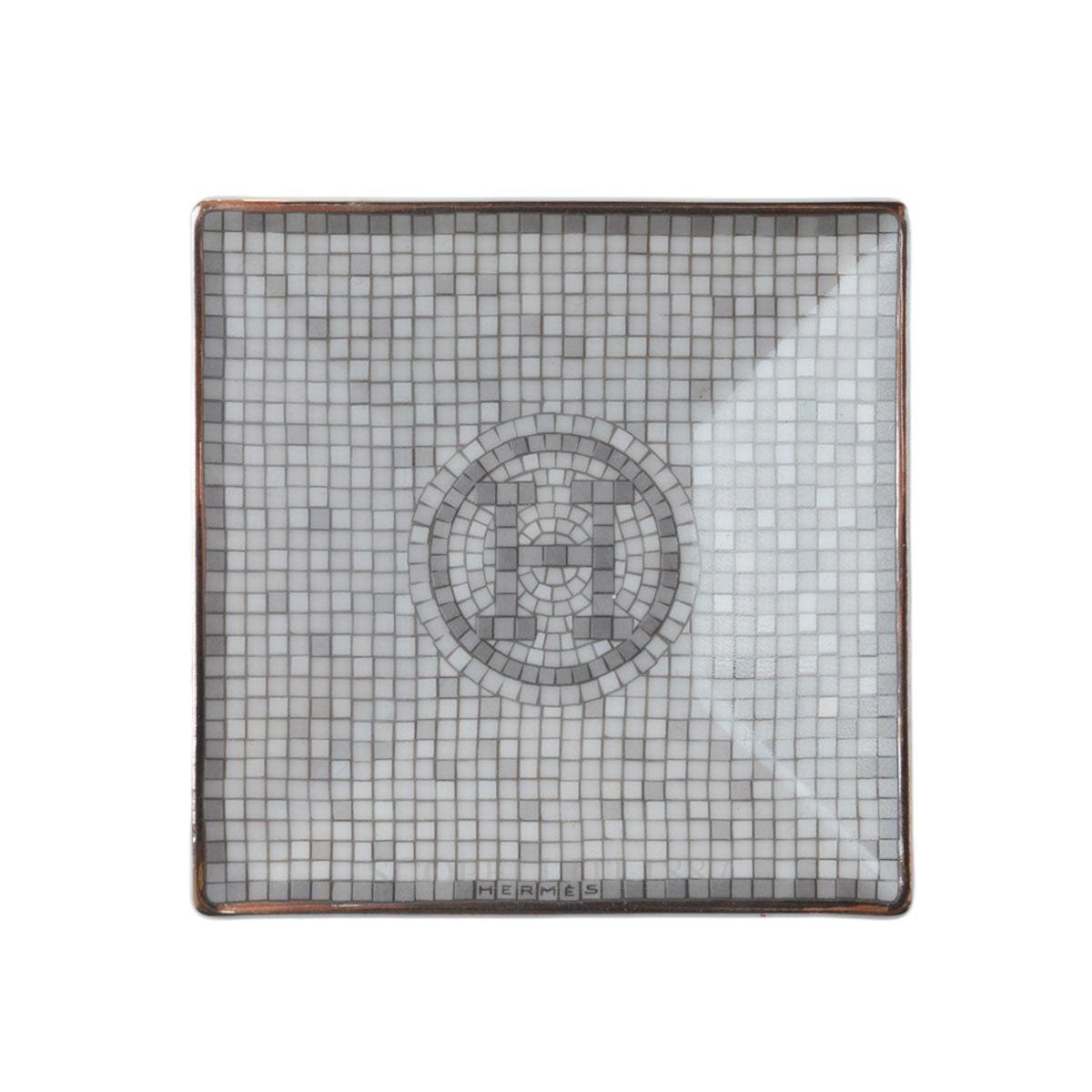 Hermes Mosaique au 24 platinum Square Plate n°1