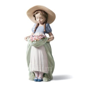 lladro bountiful blossoms porcelain designer figurine