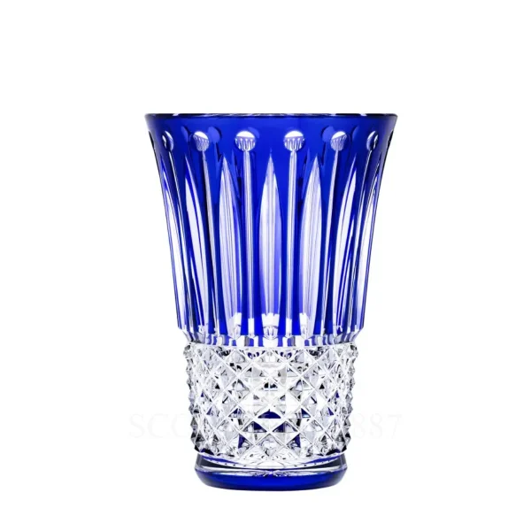 saint louis tommyssimo blue crystal vase