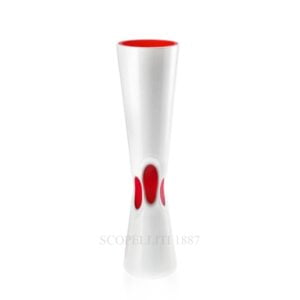venini italian designer accenti white vase murano glass