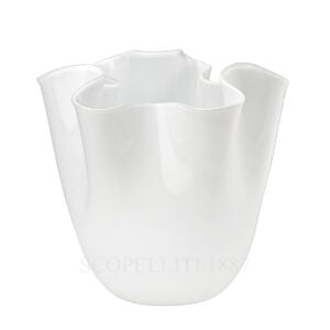 venini gift fazzoletto white vase murano glass