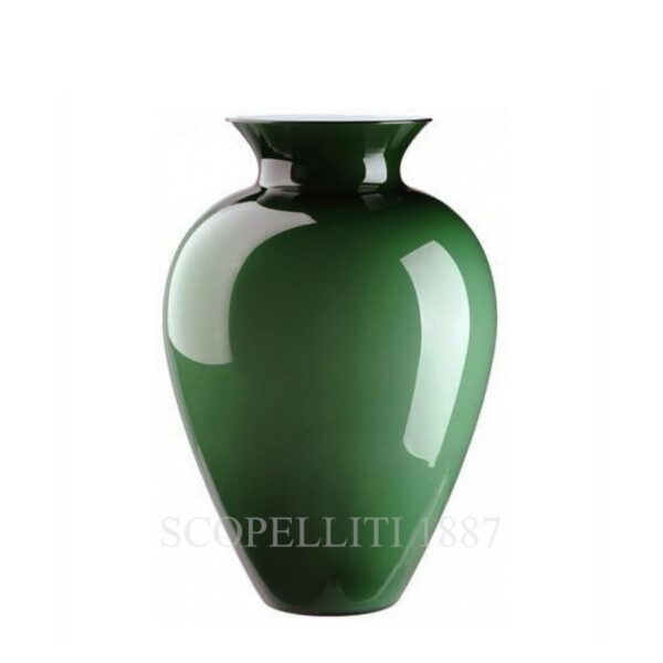 venini labuan italian designer murano glass vase green apple