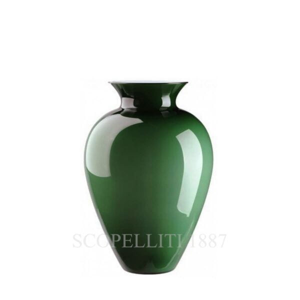 venini labuan italian designer murano glass vase green apple
