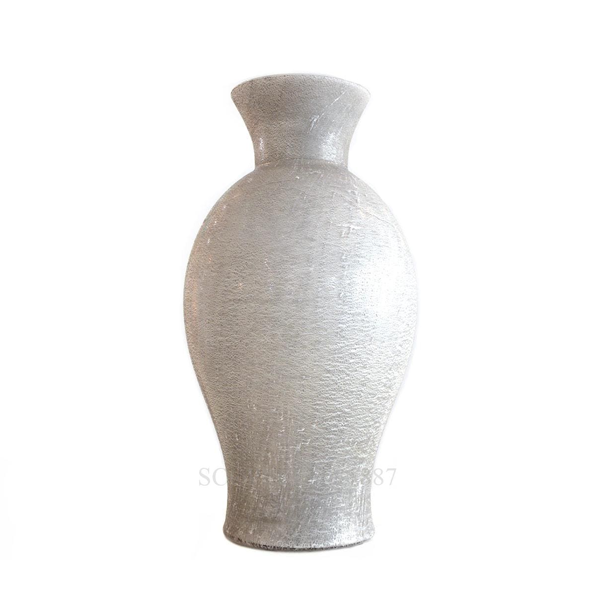 venini italian design murano glass lucenti milk white vase