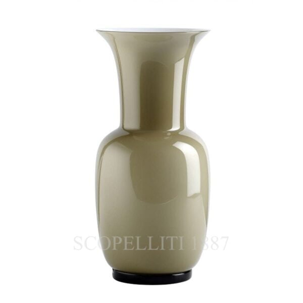 venini murano glass vase opaline italy