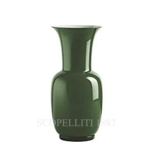 venini murano glass vase opaline italy green
