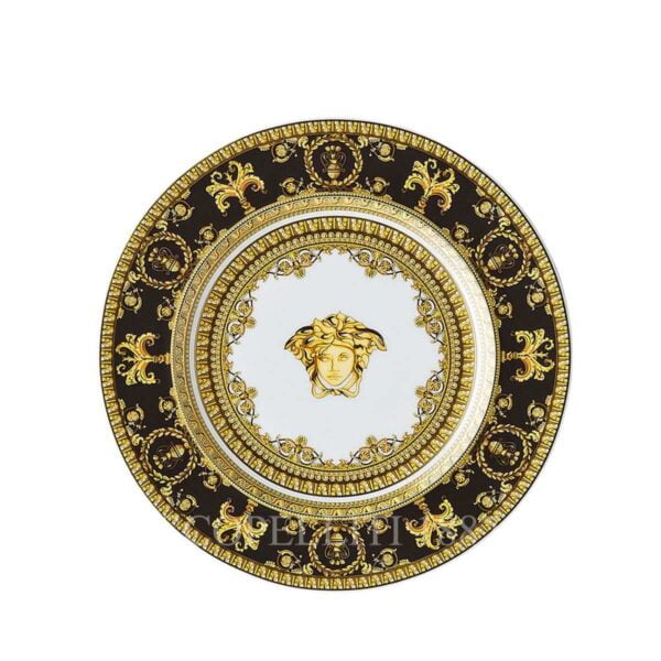 versace italian design i love baroque black small plate golden