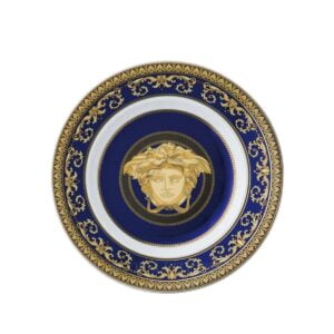 versace medusa blue bread plate