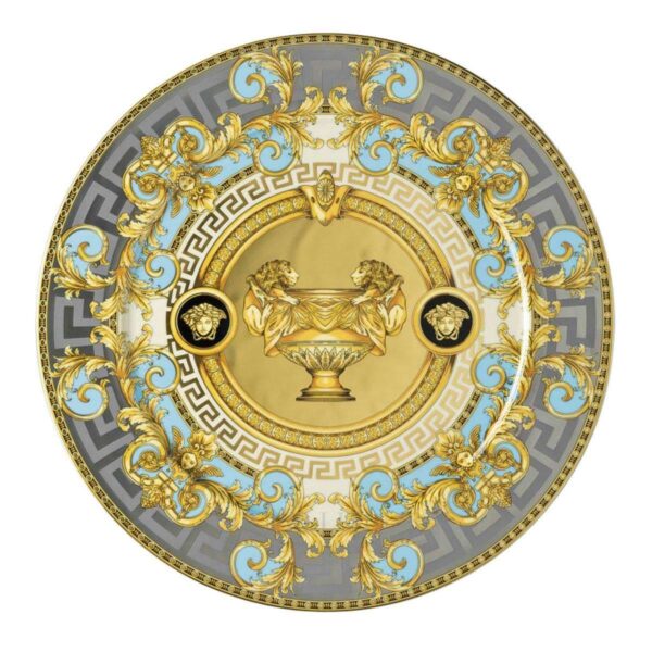 versace italian design prestige gala le bleu service plate golden