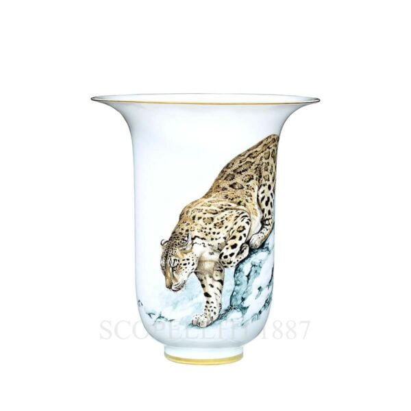 hermes limoges porcelain carnets d equateur vase very large