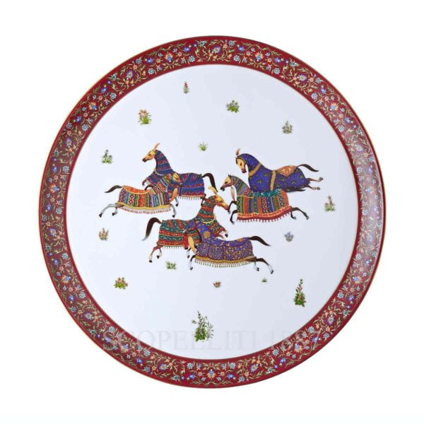 hermes limoges porcelain cheval round platter