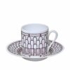 Hermes Set of 2 Coffee cups and saucers H Déco Red