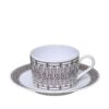 Hermes Set of 2 Tea Cups with Saucers H Déco Red