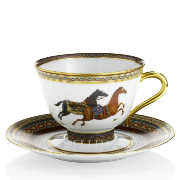 Hermes 2 Tea Cup and Saucer n°1 Cheval d'Orient - SCOPELLITI 1887
