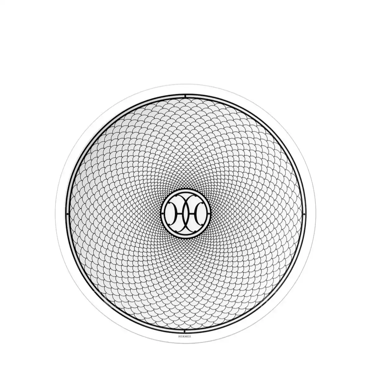 hermes h deco bread plate n1 in porcelain white