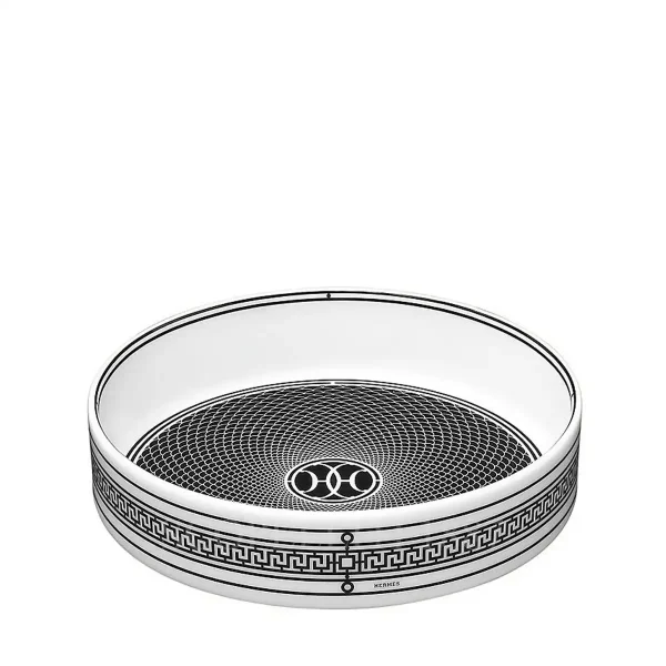 hermes h deco coaster in porcelain
