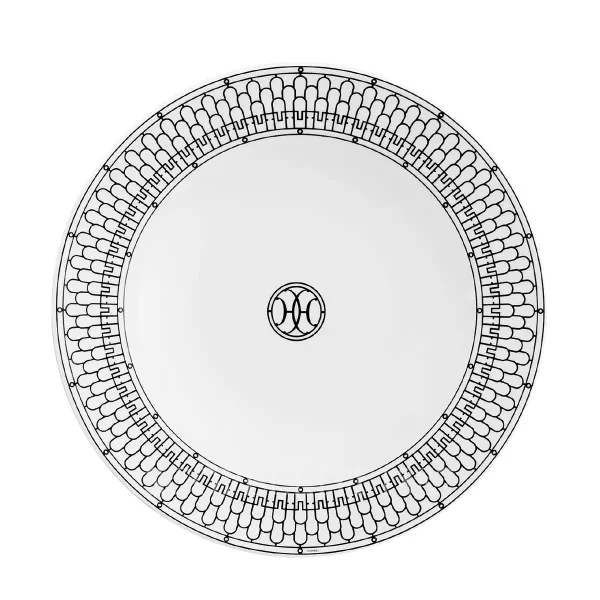 hermes h deco round deep platter
