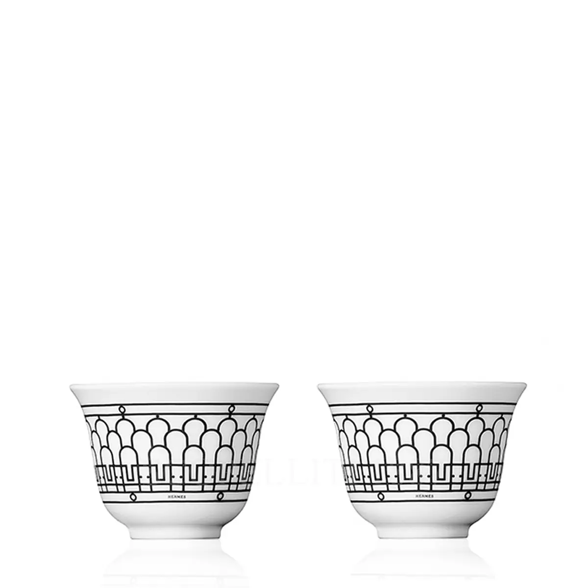 hermes h deco small cup n1 set of 2 white mini cups